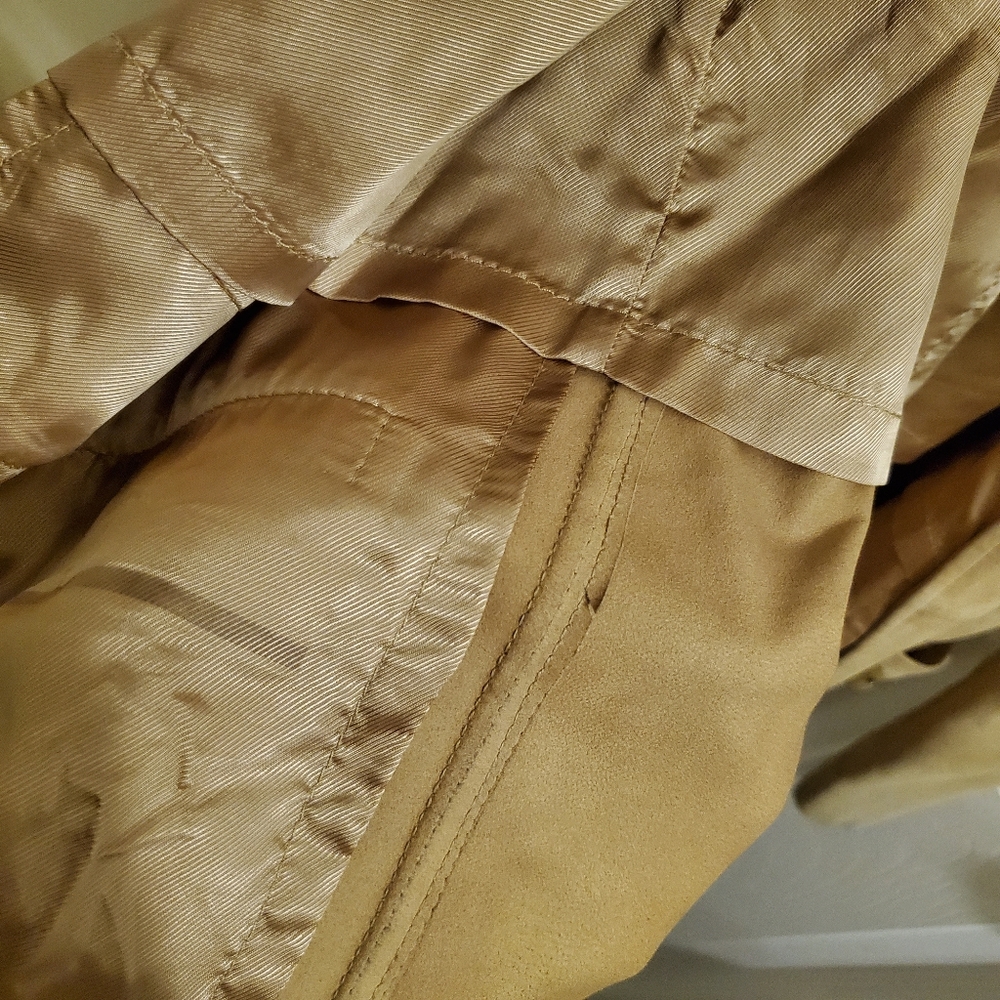 Maxmara weekend tan suede jacket sz 2 - Picture 15 of 16